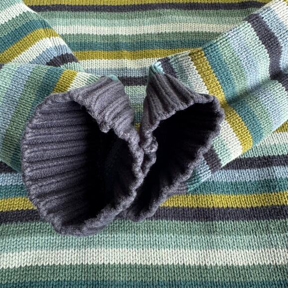 Lands’ End Heavy Knit Striped Crewneck Sweater Women’s Large - Picture 8 of 8